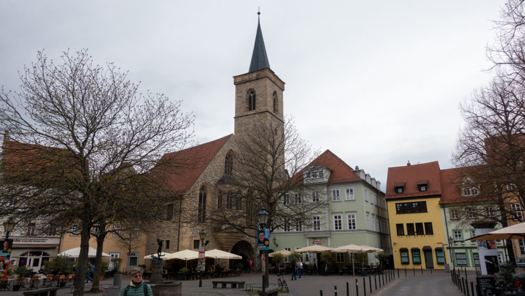 Wenigemarkt hinter der Krämerbrücke in Erfurt.