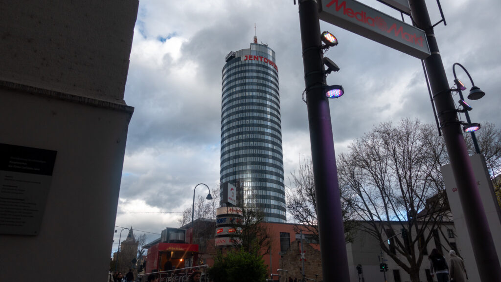 Ausblick von Jentower von der Göthe Galarie in Jena.